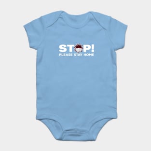 Social Distancing Funny Germ with Mask Baby Bodysuit